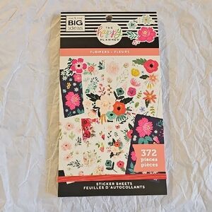 NWT The Happy Planner Floral Sticker Pack - Pink, Coral & Navy Accents 372pcs